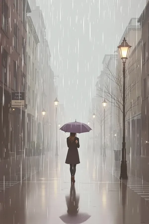 下雨天 短剧详情页竖版封面